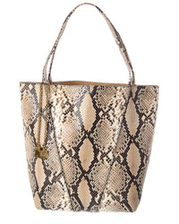 Chloé Chloé Spin Snake-Embossed Leather Tote