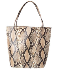 Chloé Chloé Spin Snake-Embossed Leather Tote