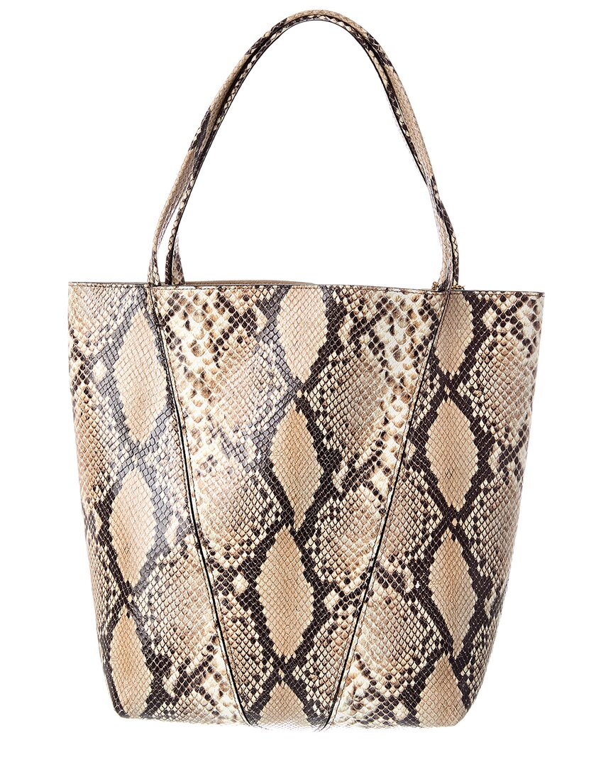 Chloé Chloé Spin Snake-Embossed Leather Tote