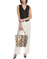 Chloé Chloé Spin Snake-Embossed Leather Tote