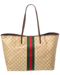 Gucci Tribeca Large Gg Coated Canvas & Leather Tote