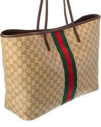 Gucci Tribeca Large Gg Coated Canvas & Leather Tote