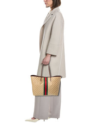 Gucci Tribeca Large Gg Coated Canvas & Leather Tote
