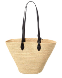 Celine Little Straw & Leather Tote
