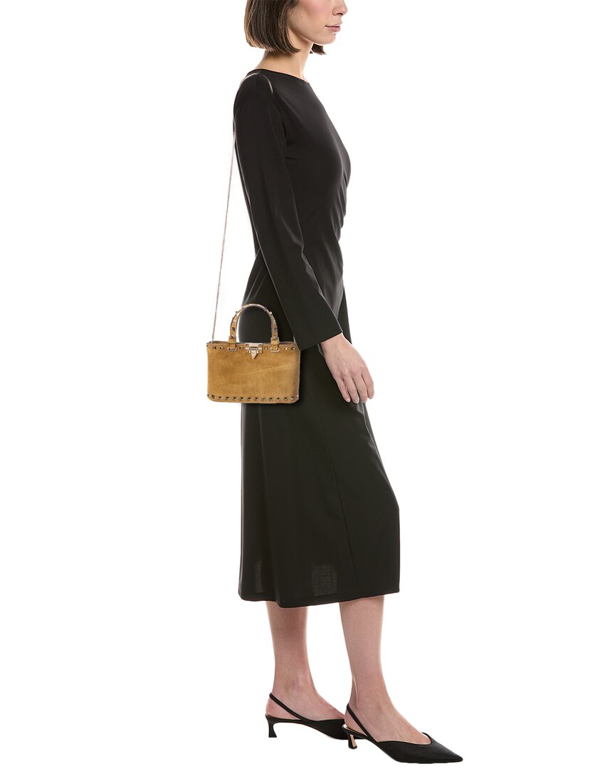 Valentino Valentino Rockstud Mini Suede Tote