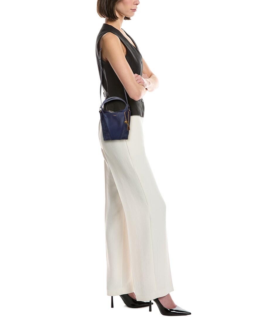 Chloé Chloé Spin Small Leather & Suede Tote