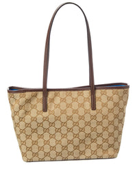 Gucci Gucci Tribeca Small Gg Canvas & Leather Tote