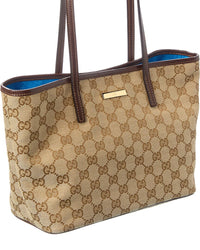 Gucci Gucci Tribeca Small Gg Canvas & Leather Tote