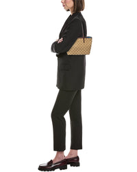 Gucci Gucci Tribeca Small Gg Canvas & Leather Tote