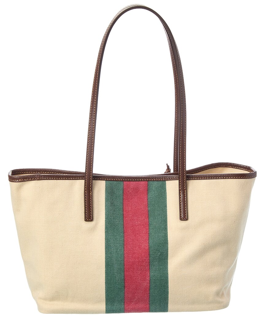 Gucci Gucci Tribeca Small Canvas & Leather Tote