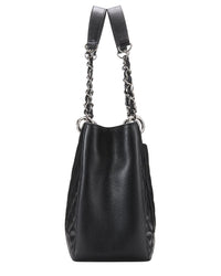 Chanel Chanel Black Quilted Caviar Leather Grand Shopping Tote (Gst) (Authentic