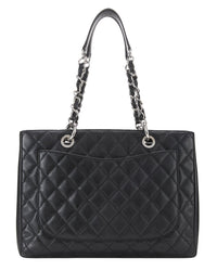 Chanel Chanel Black Quilted Caviar Leather Grand Shopping Tote (Gst) (Authentic
