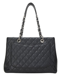 Chanel Chanel Black Quilted Caviar Leather Grand Shopping Tote (Gst) (Authentic