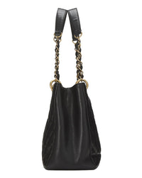 Chanel Chanel Black Quilted Caviar Leather Grand Shopping Tote (Gst) (Authentic