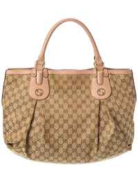 Gucci Gucci Beige Canvas Scarlett Tote (Authentic Pre-Loved)
