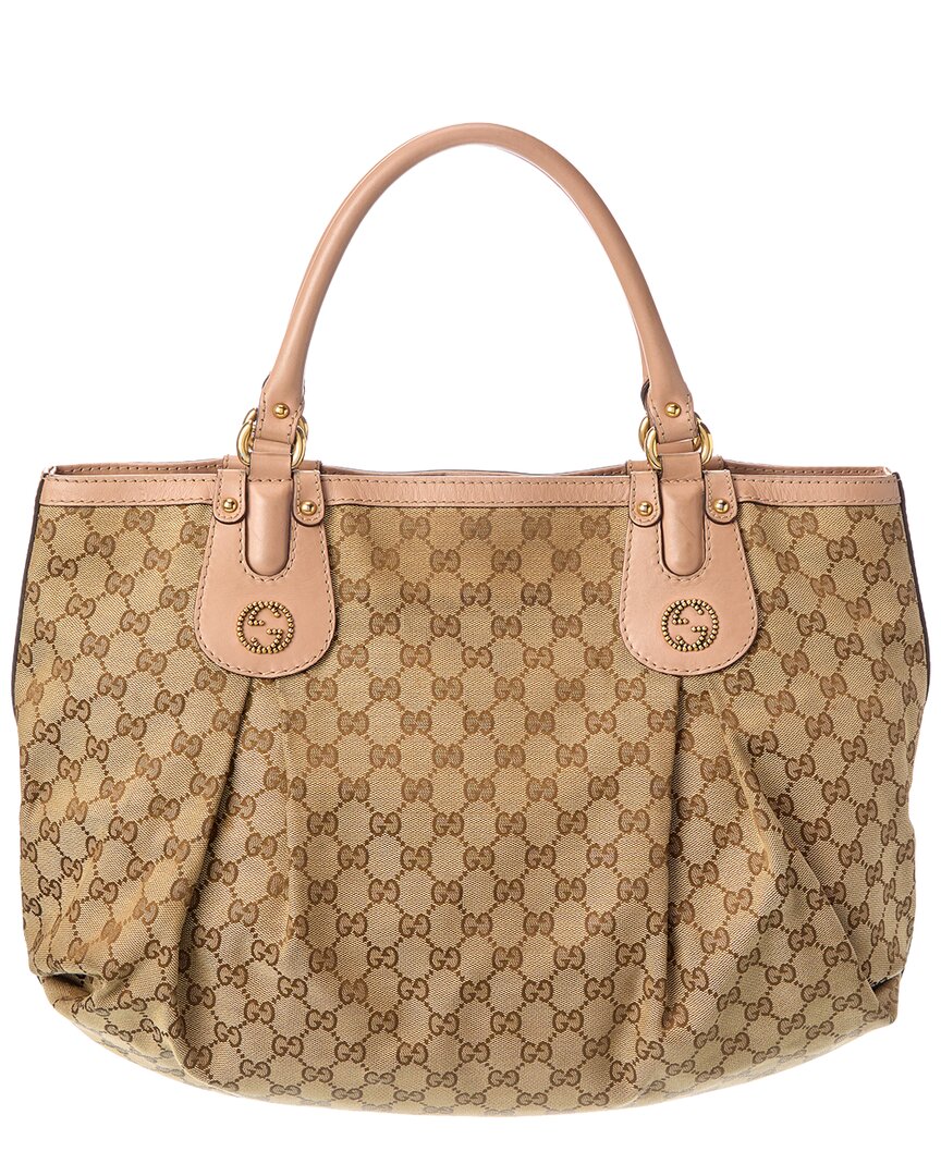Gucci Gucci Beige Canvas Scarlett Tote (Authentic Pre-Loved)