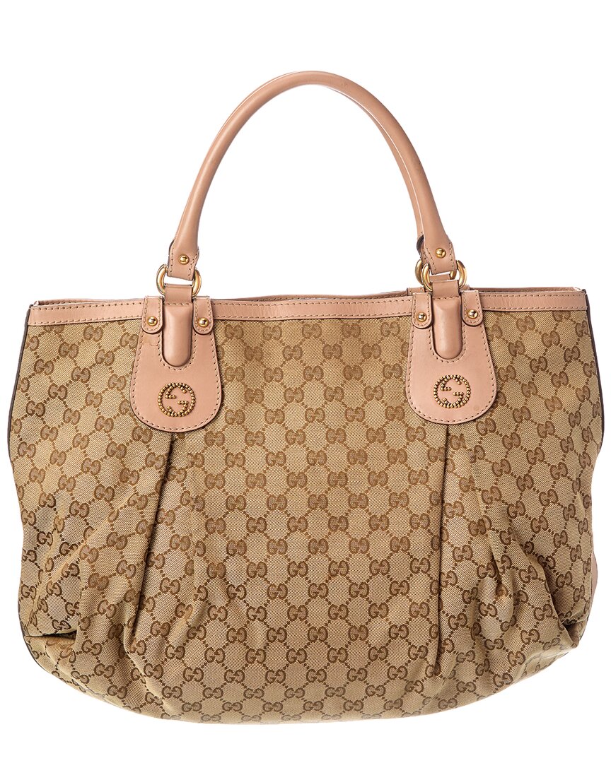 Gucci Gucci Beige Canvas Scarlett Tote (Authentic Pre-Loved)