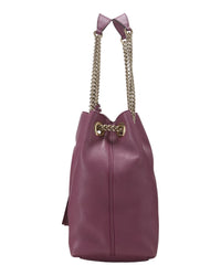 Gucci Gucci Burgundy Leather Soho Chain Tote (Authentic Pre-Loved)
