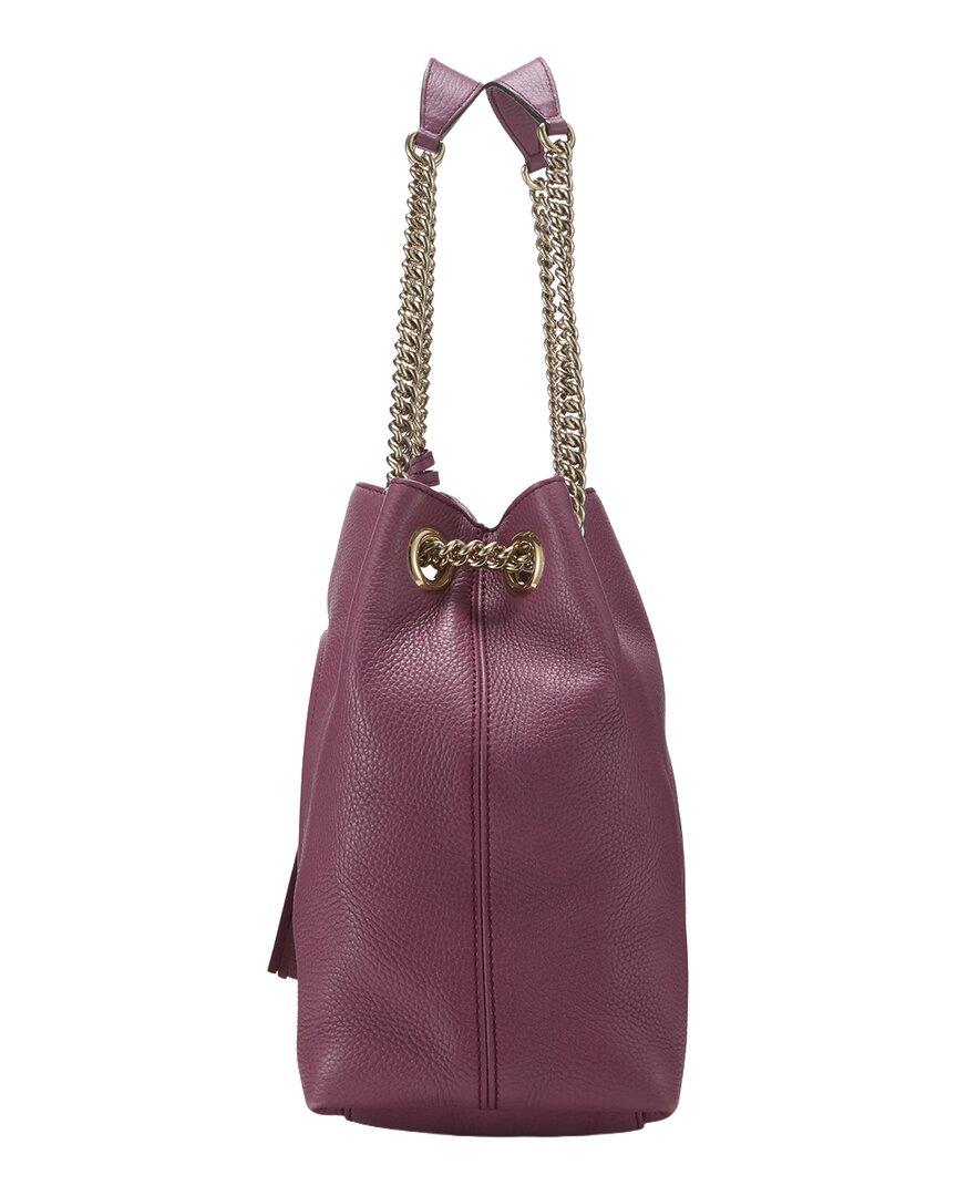 Gucci Gucci Burgundy Leather Soho Chain Tote (Authentic Pre-Loved)
