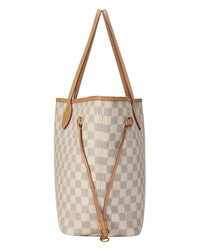 Louis Vuitton Louis Vuitton Cream Damier Azur Canvas & Vachetta Leather Neverfull Mm