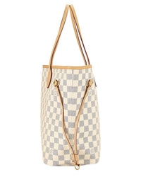 Louis Vuitton Louis Vuitton Cream Damier Azur Canvas & Vachetta Leather Neverfull Mm