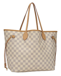 Louis Vuitton Louis Vuitton Cream Damier Azur Canvas & Vachetta Leather Neverfull Mm