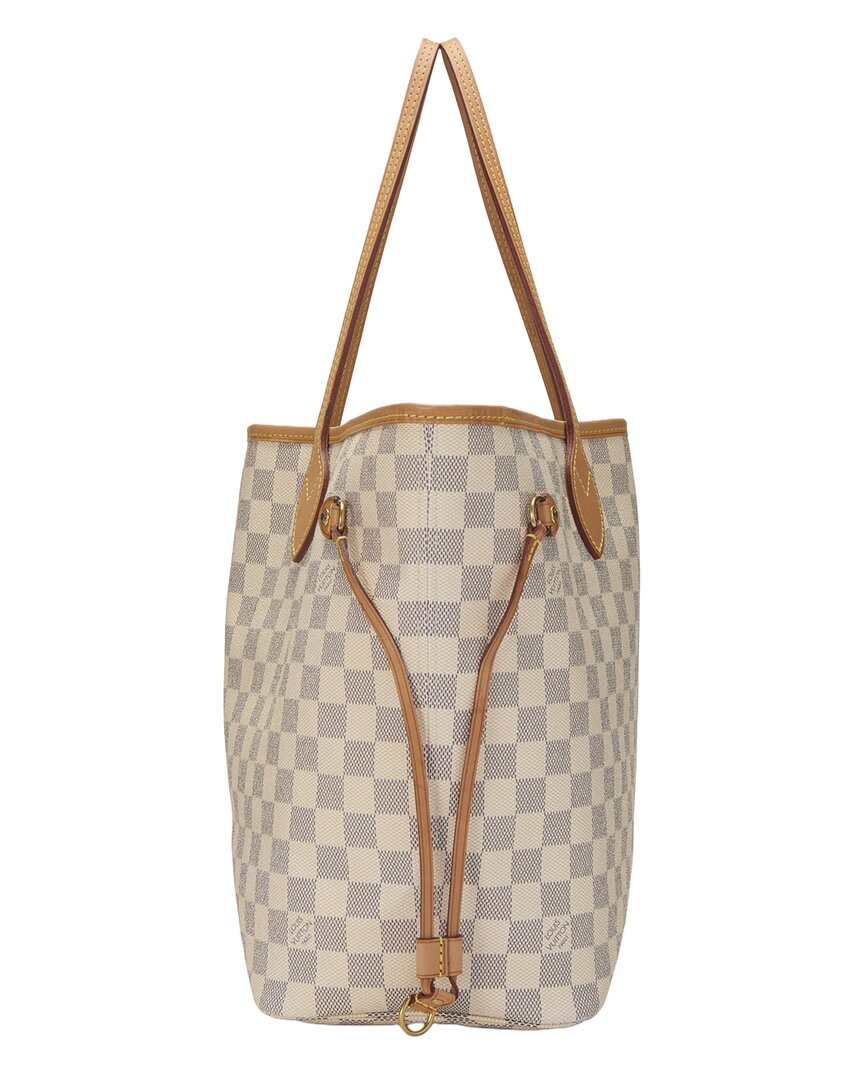 Louis Vuitton Louis Vuitton Cream Damier Azur Canvas & Vachetta Leather Neverfull Mm