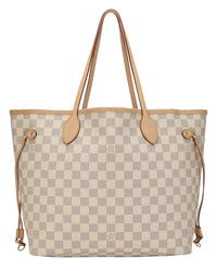 Louis Vuitton Louis Vuitton Cream Damier Azur Canvas & Vachetta Leather Neverfull Mm