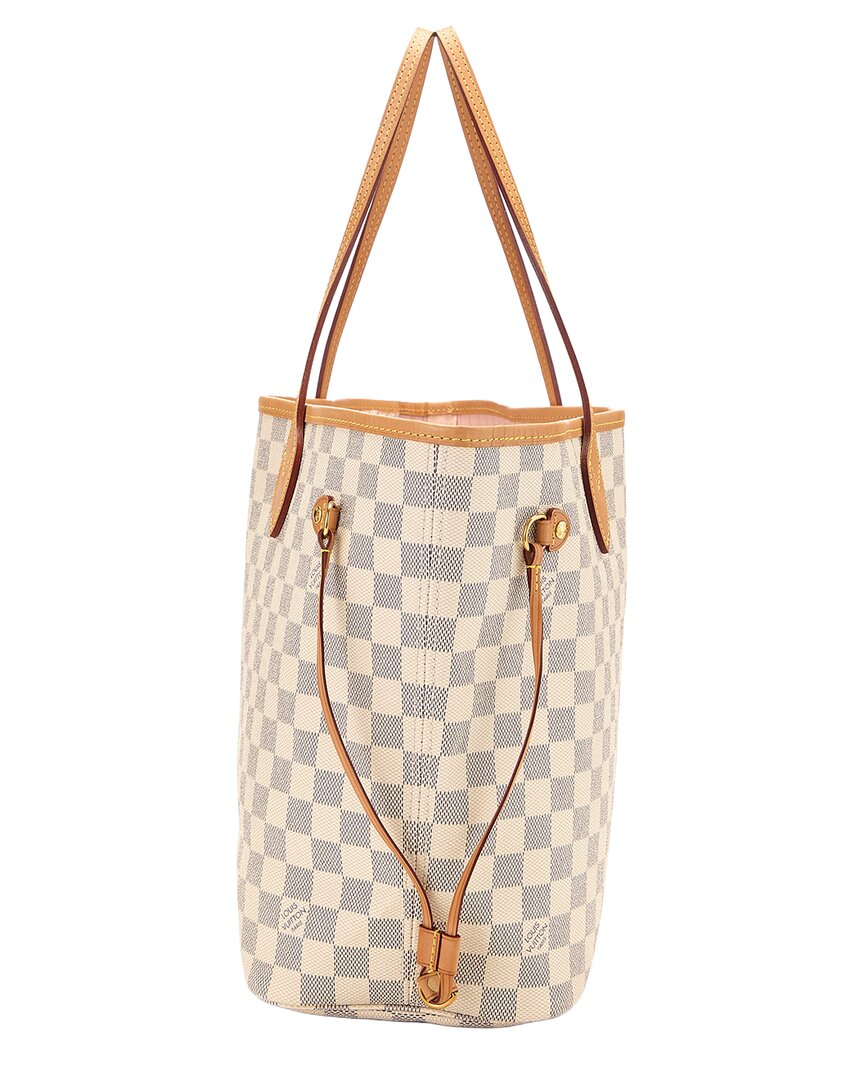 Louis Vuitton Louis Vuitton Cream Damier Azur Canvas & Vachetta Leather Neverfull Mm