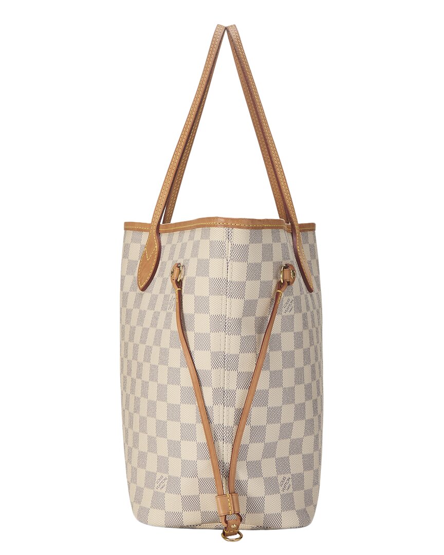 Louis Vuitton Louis Vuitton Cream Damier Azur Canvas & Vachetta Leather Neverfull Mm