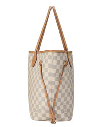 Louis Vuitton Louis Vuitton Cream Damier Azur Canvas & Vachetta Leather Neverfull Mm