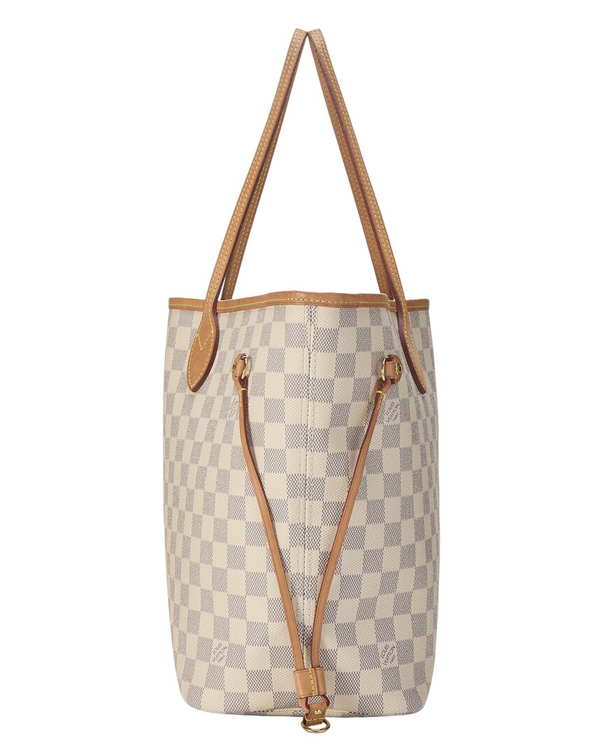 Louis Vuitton Louis Vuitton Cream Damier Azur Canvas & Vachetta Leather Neverfull Mm