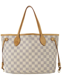 Louis Vuitton Louis Vuitton Cream Damier Azur Canvas & Vachetta Leather Neverfull Pm