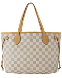 Louis Vuitton Louis Vuitton Cream Damier Azur Canvas & Vachetta Leather Neverfull Pm