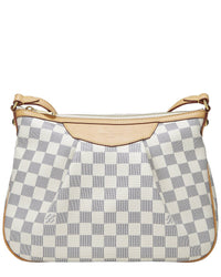 Louis Vuitton Louis Vuitton Cream Damier Azur Canvas & Vachetta Leather Siracusa Pm (Authentic