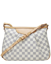 Louis Vuitton Louis Vuitton Cream Damier Azur Canvas & Vachetta Leather Siracusa Pm (Authentic