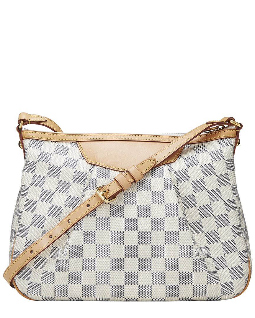 Louis Vuitton Louis Vuitton Cream Damier Azur Canvas & Vachetta Leather Siracusa Pm (Authentic