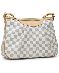 Louis Vuitton Louis Vuitton Cream Damier Azur Canvas & Vachetta Leather Siracusa Pm (Authentic