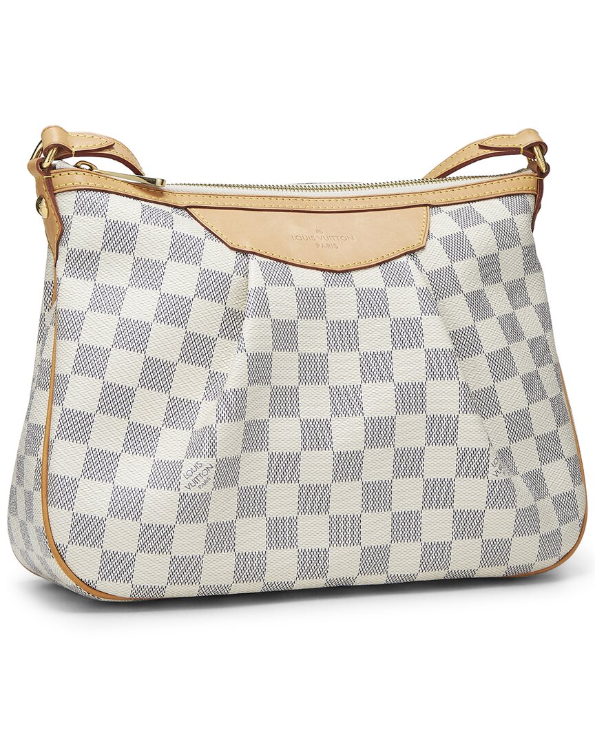 Louis Vuitton Louis Vuitton Cream Damier Azur Canvas & Vachetta Leather Siracusa Pm (Authentic