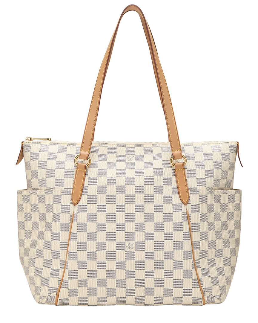 Louis Vuitton Louis Vuitton Cream Damier Azur Canvas & Vachetta Leather Totally Mm (Authentic