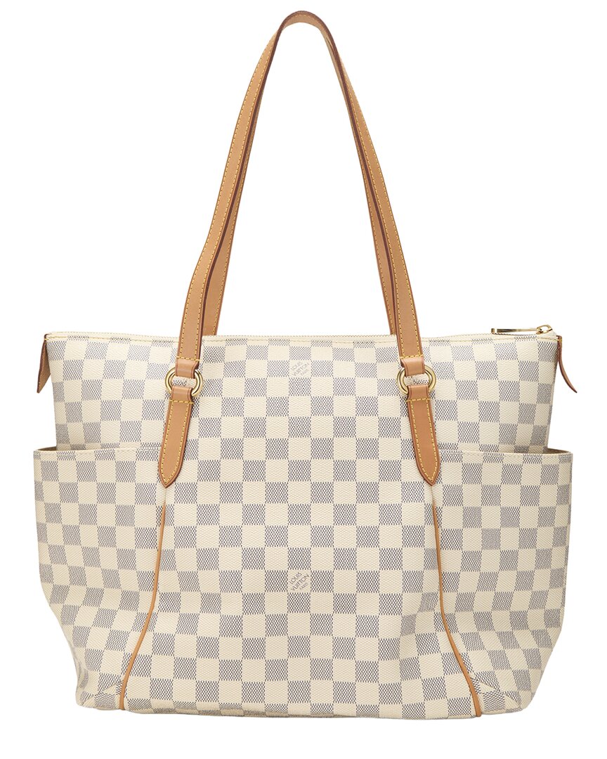 Louis Vuitton Louis Vuitton Cream Damier Azur Canvas & Vachetta Leather Totally Mm (Authentic
