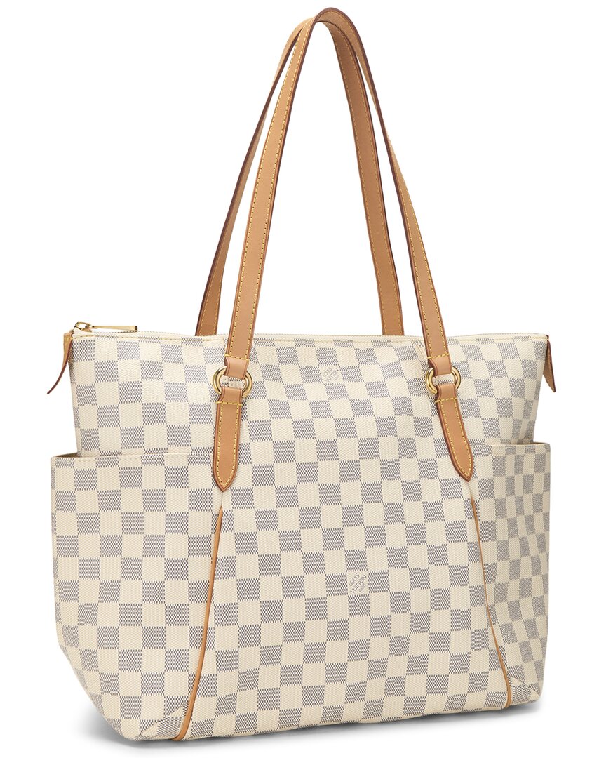Louis Vuitton Louis Vuitton Cream Damier Azur Canvas & Vachetta Leather Totally Mm (Authentic