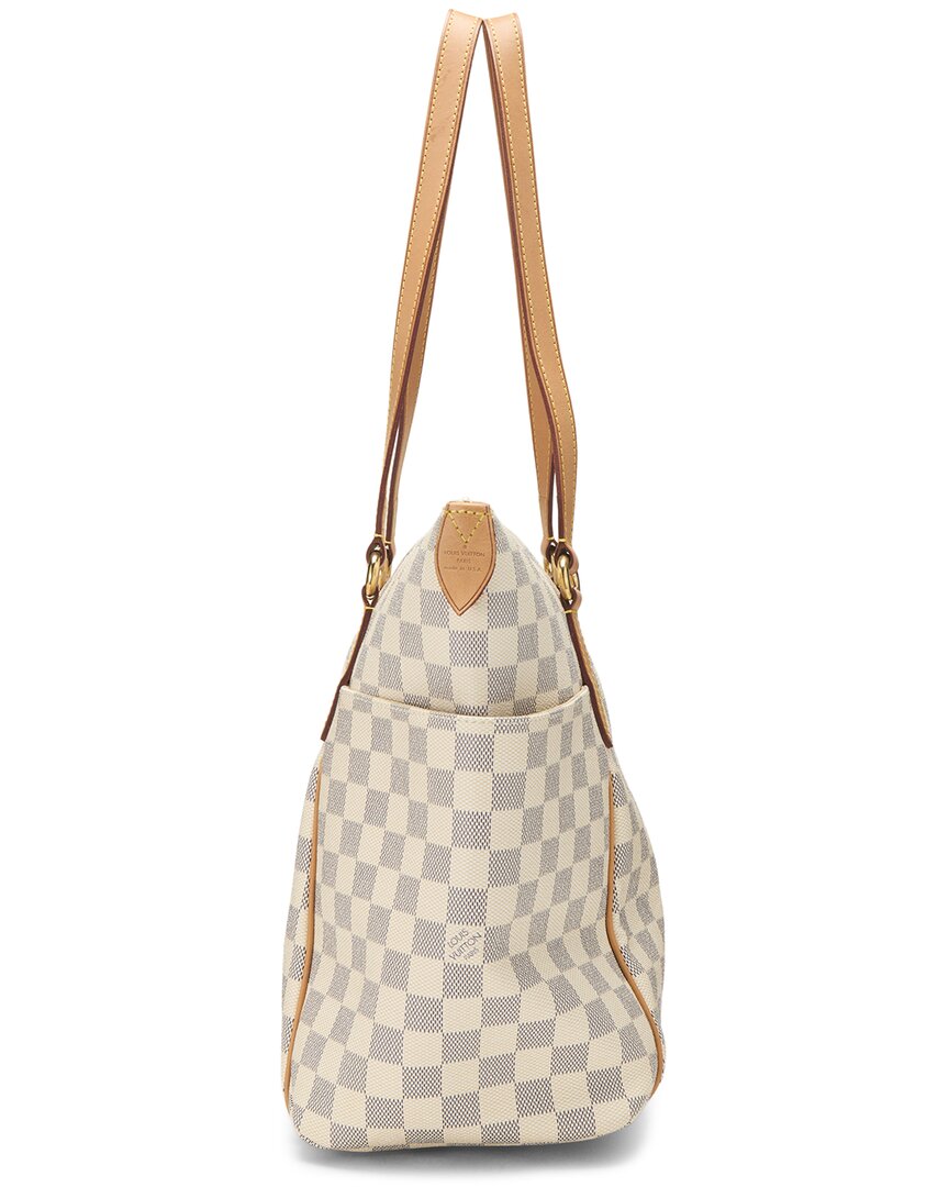 Louis Vuitton Louis Vuitton Cream Damier Azur Canvas & Vachetta Leather Totally Mm (Authentic