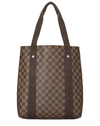 Louis Vuitton Louis Vuitton Brown Damier Ebene & Vachetta Leather Cabas Beaubourg (Authentic