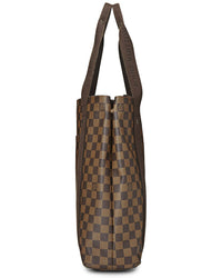 Louis Vuitton Louis Vuitton Brown Damier Ebene & Vachetta Leather Cabas Beaubourg (Authentic