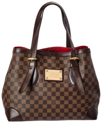 Louis Vuitton Louis Vuitton Brown Damier Ebene & Vachetta Leather Hampstead Mm (Authentic