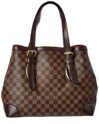 Louis Vuitton Louis Vuitton Brown Damier Ebene & Vachetta Leather Hampstead Mm (Authentic