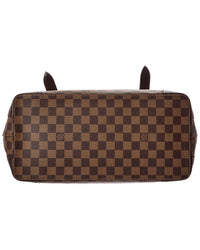 Louis Vuitton Louis Vuitton Brown Damier Ebene & Vachetta Leather Hampstead Mm (Authentic