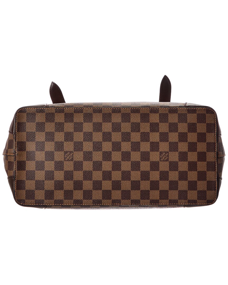Louis Vuitton Louis Vuitton Brown Damier Ebene & Vachetta Leather Hampstead Mm (Authentic