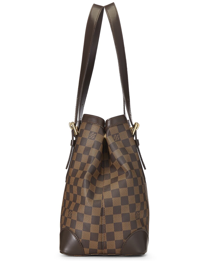 Louis Vuitton Louis Vuitton Brown Damier Ebene & Vachetta Leather Hampstead Mm (Authentic